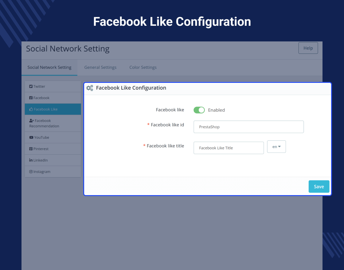 PrestaShop Social Network Tabs