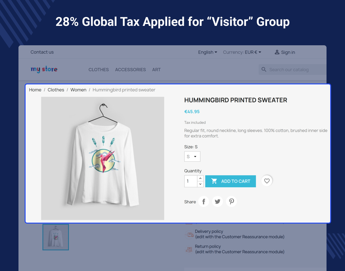 PrestaShop Customer Group Wise Product Tax