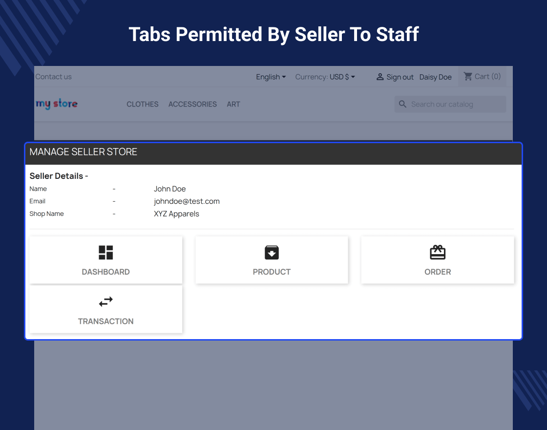 Prestashop Marketplace Seller Staff