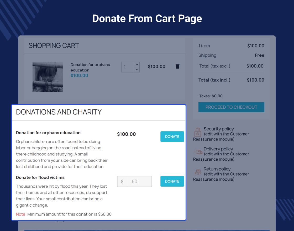 Prestashop Donate To Charity