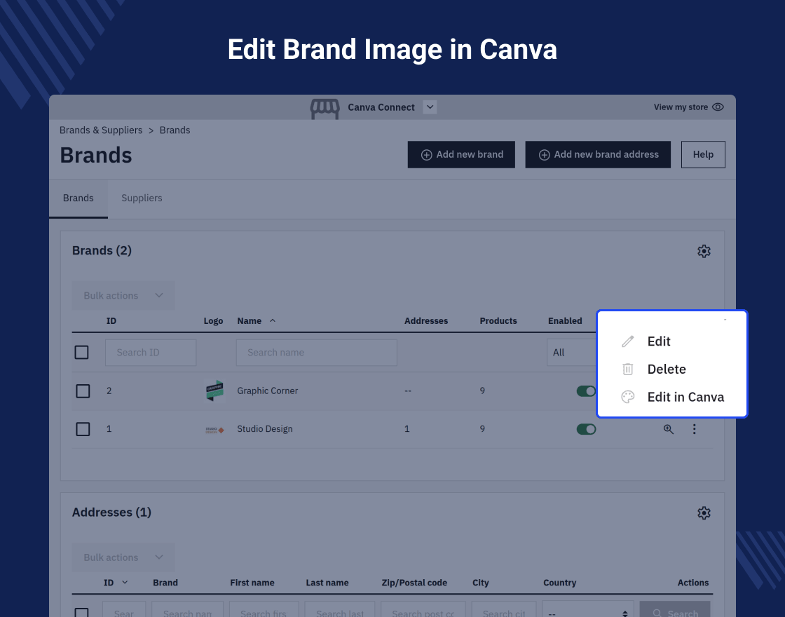 PrestaShop Canva Connect