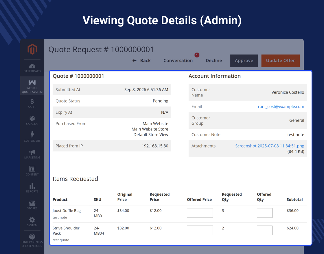 Magento 2 Quote Extension