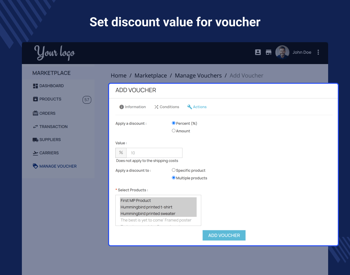 Prestashop Marketplace Seller Voucher