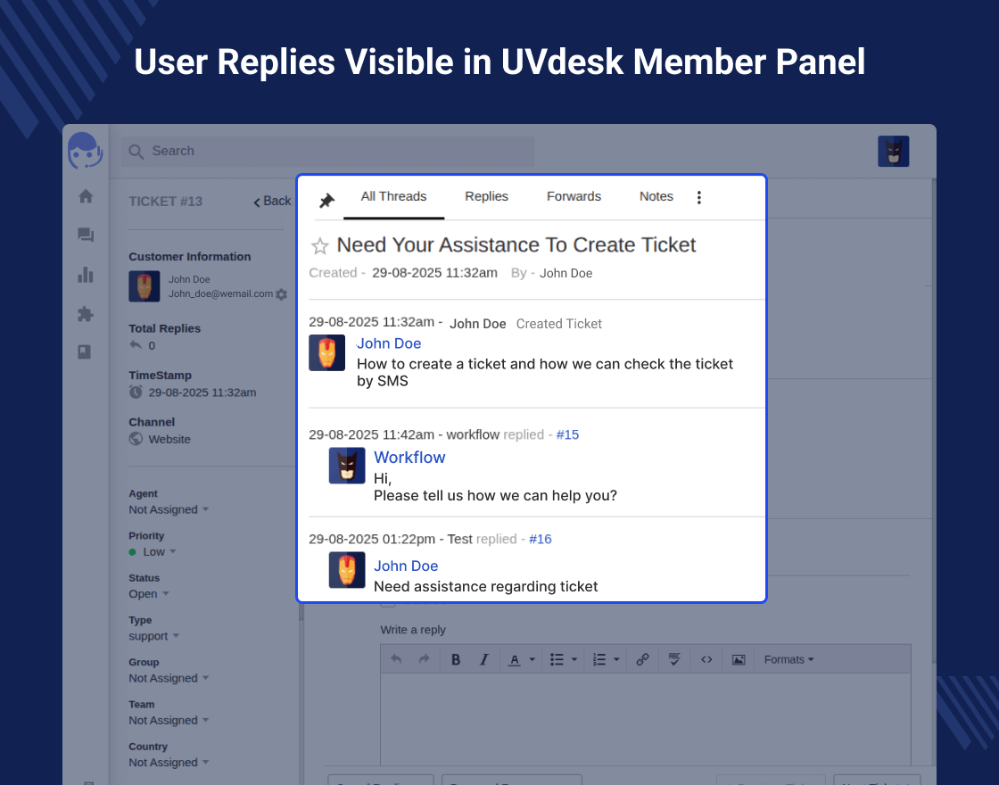 UVdesk Telegram Integration