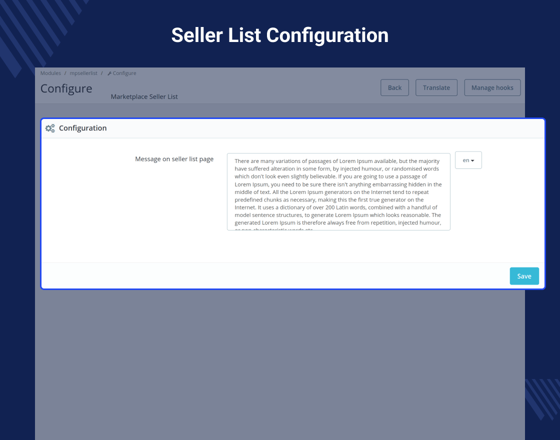 Prestashop Marketplace Directory Listing