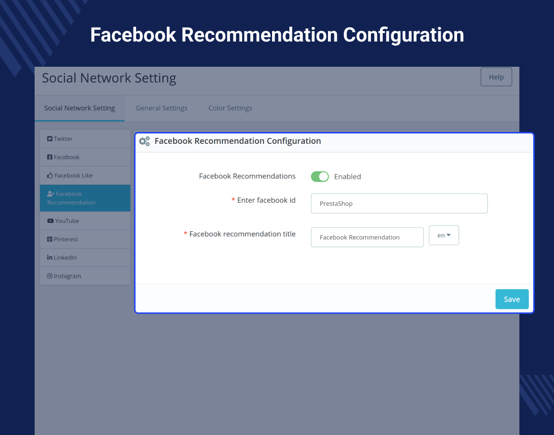 PrestaShop Social Network Tabs