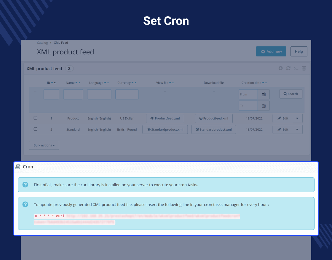 Prestashop Product Info XML Feeds
