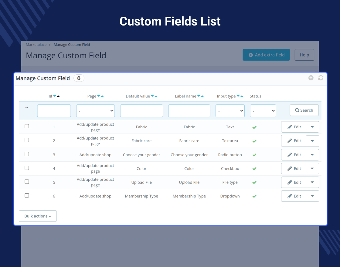 Prestashop Marketplace Custom Field 