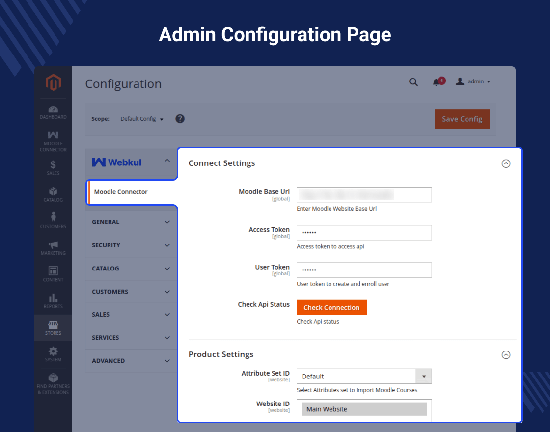 Moodle Connector for Magento 2