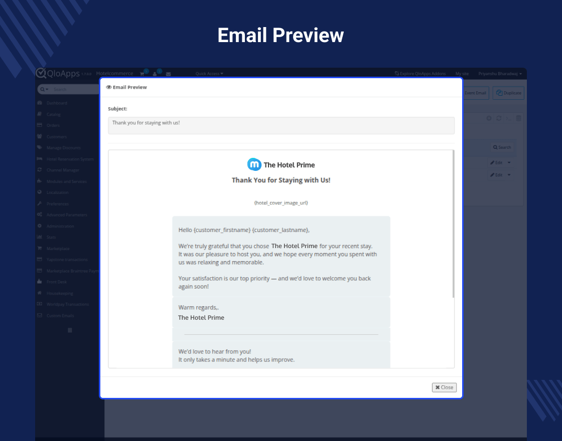QloApps Booking Custom Emails