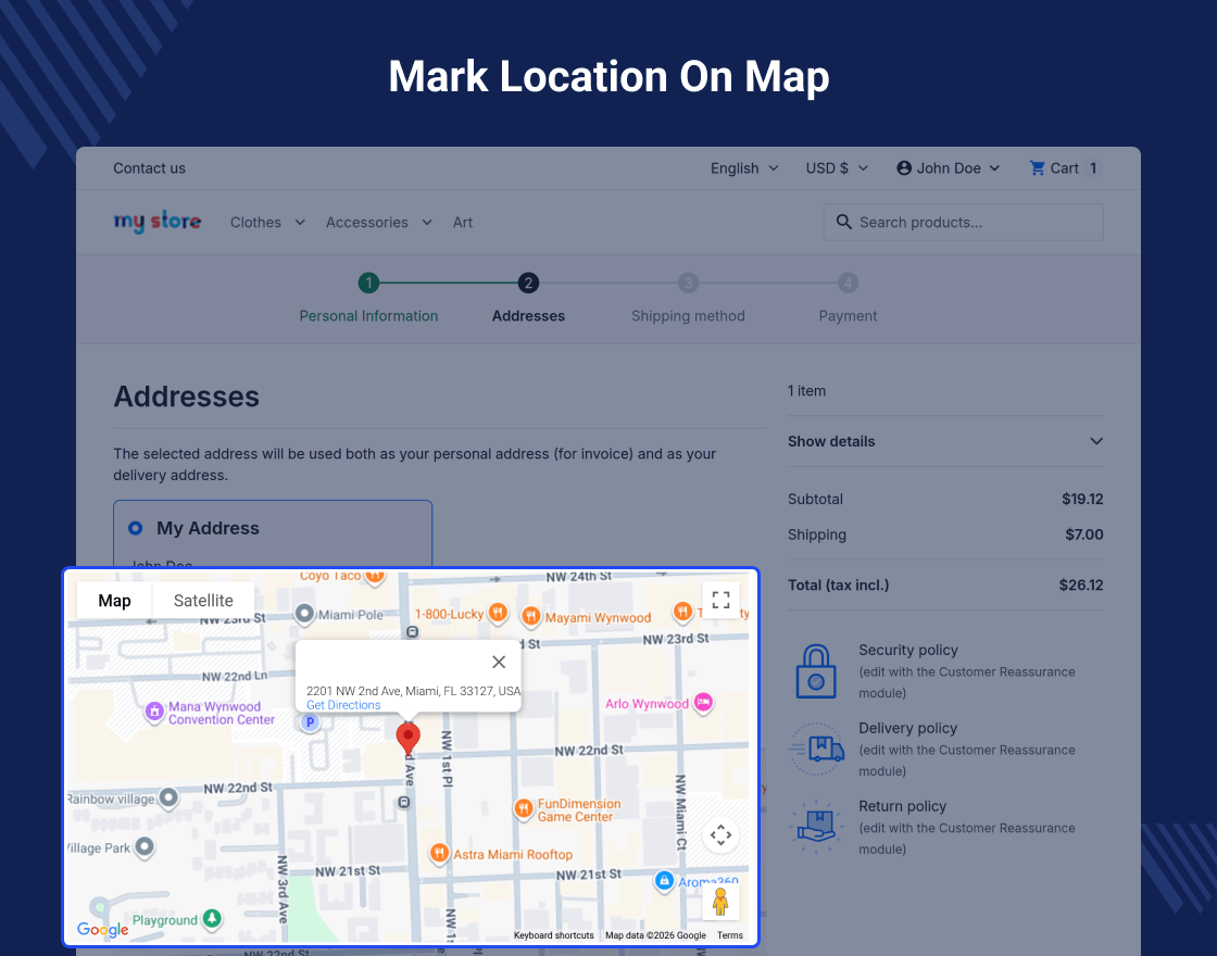 Prestashop Set Your Delivery Location