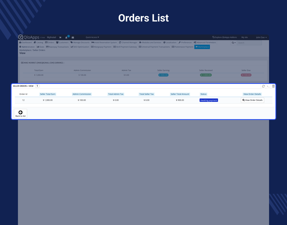 QloApps Marketplace Pay At Hotel