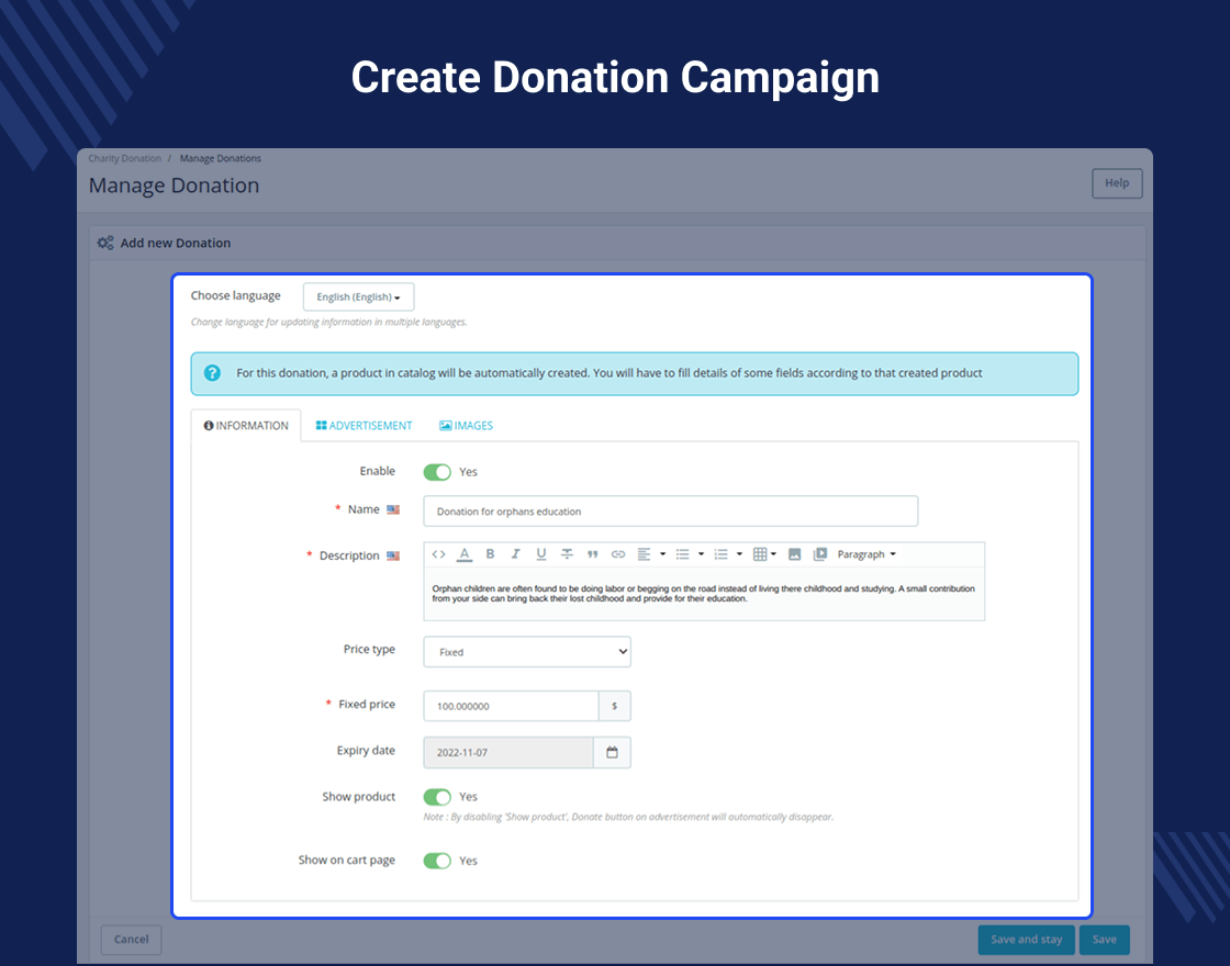 Prestashop Donate To Charity