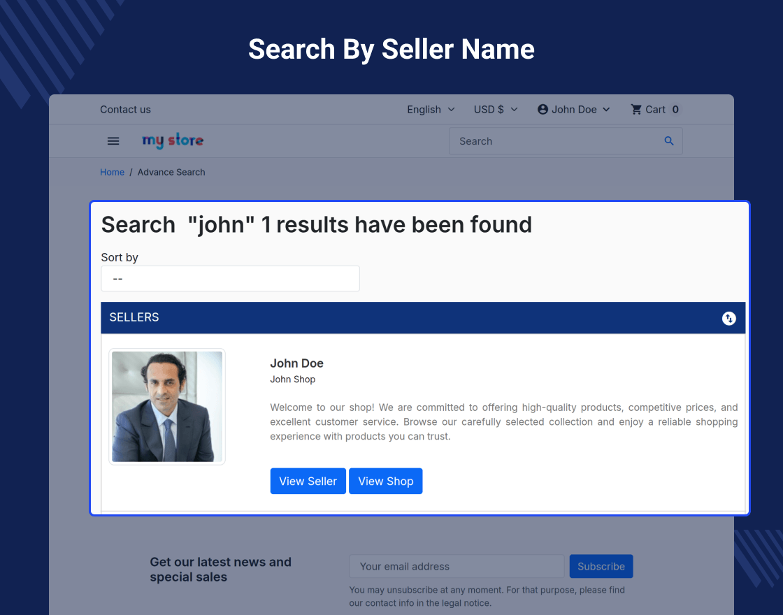 Prestashop Marketplace Advance Search Box