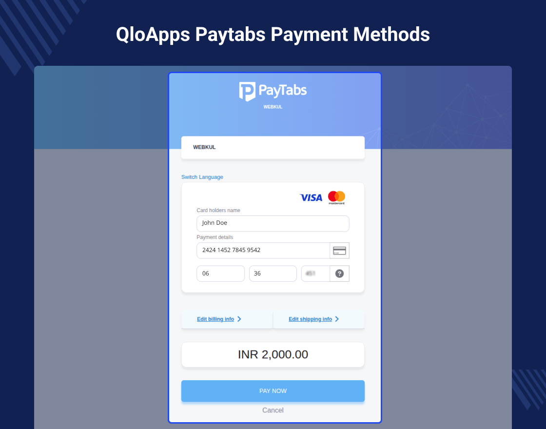 QloApps PayTabs Payment Gateway