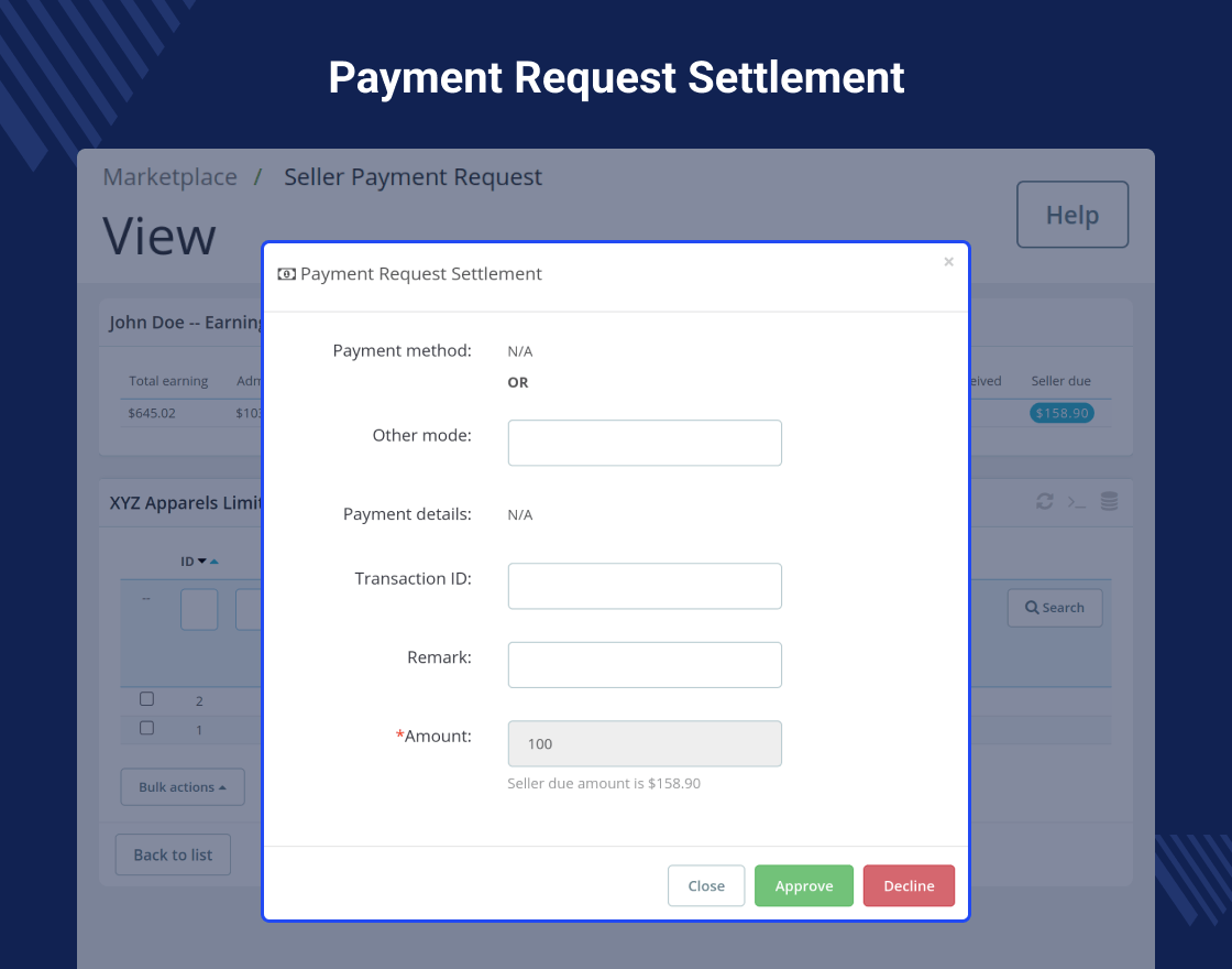 Prestashop Marketplace Seller Payment Request