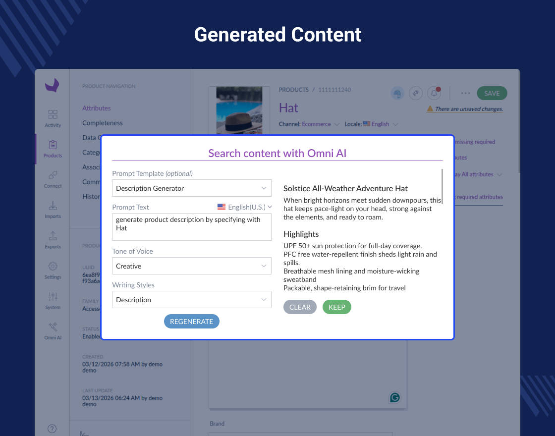 Akeneo Omni AI Content Generator