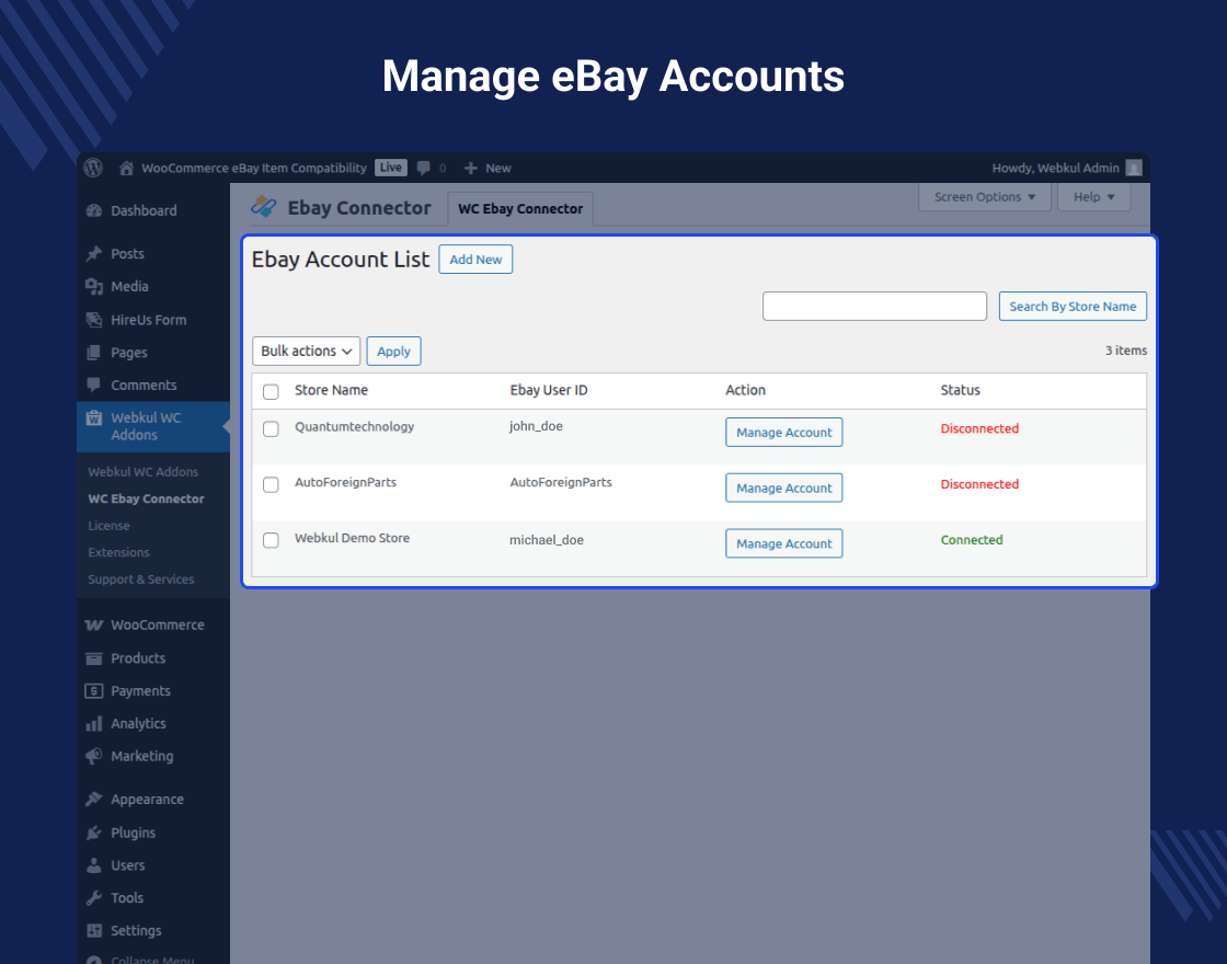 eBay Item Compatibility for WooCommerce