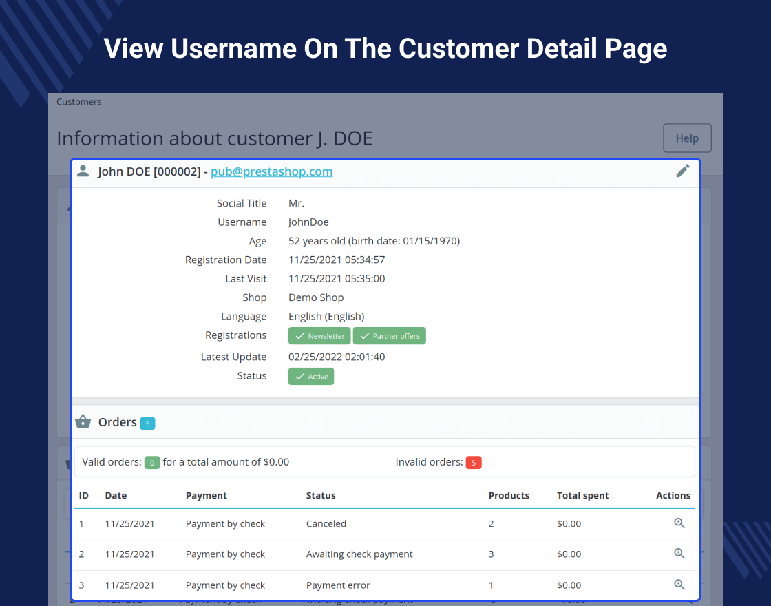 Prestashop Login By Username