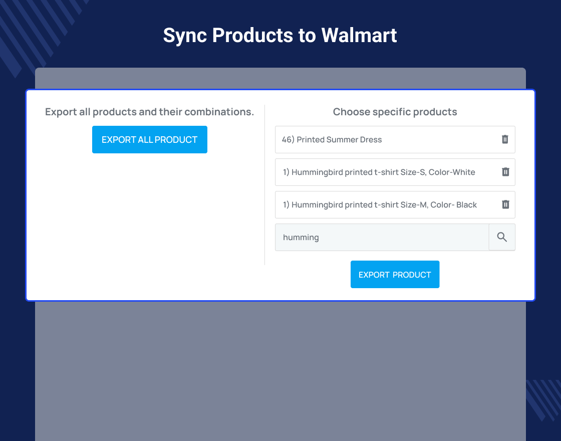 Prestashop Walmart Connector