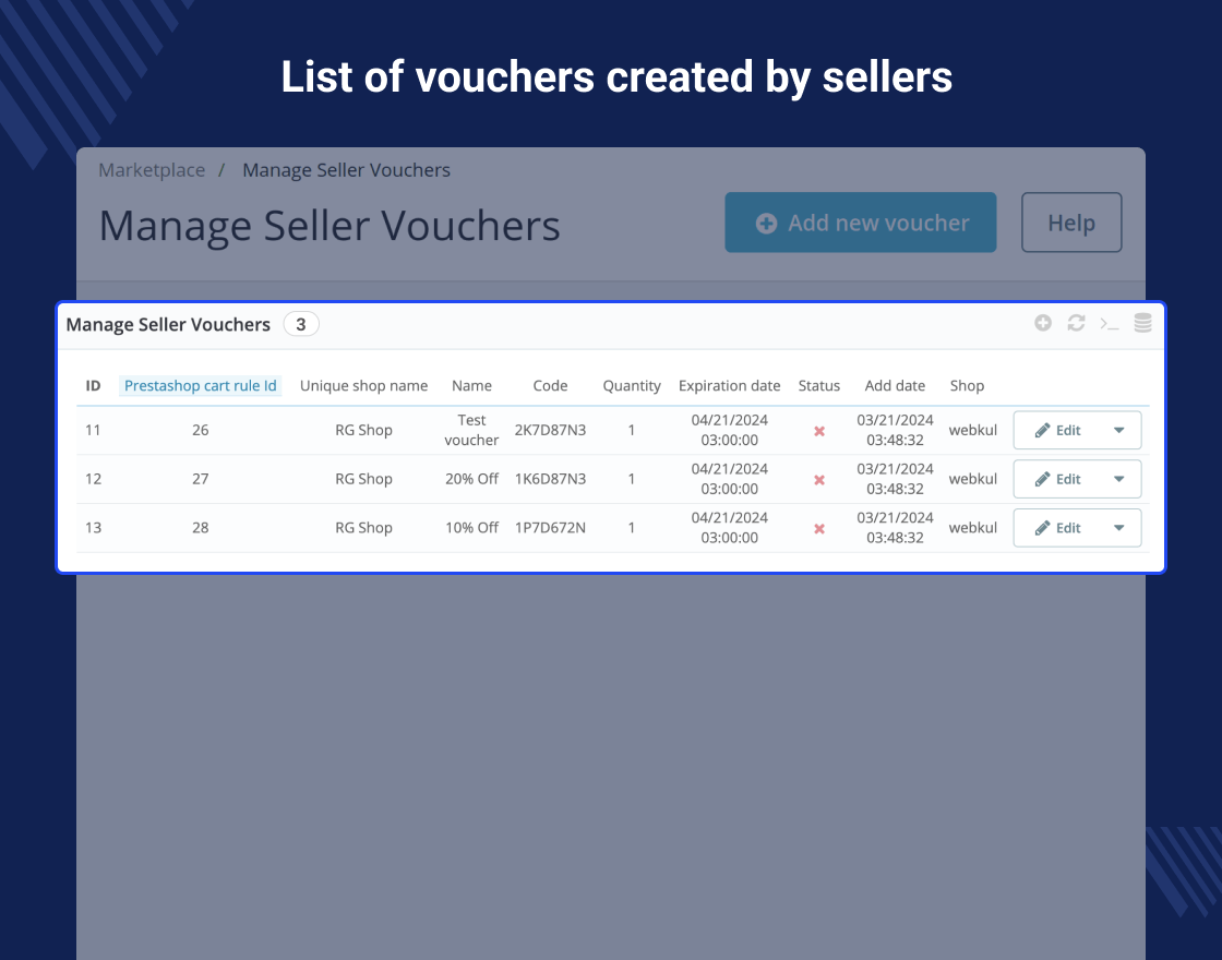 Prestashop Marketplace Seller Voucher