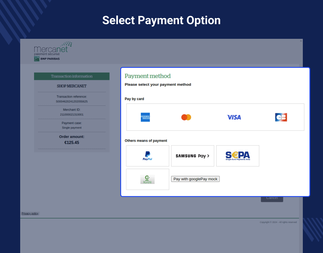 Odoo Mercanet Payment Acquirer
