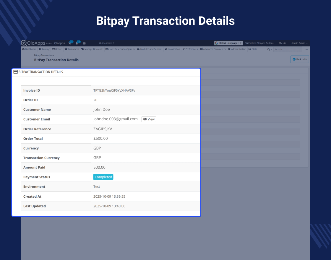 QloApps Bitpay Payment Gateway