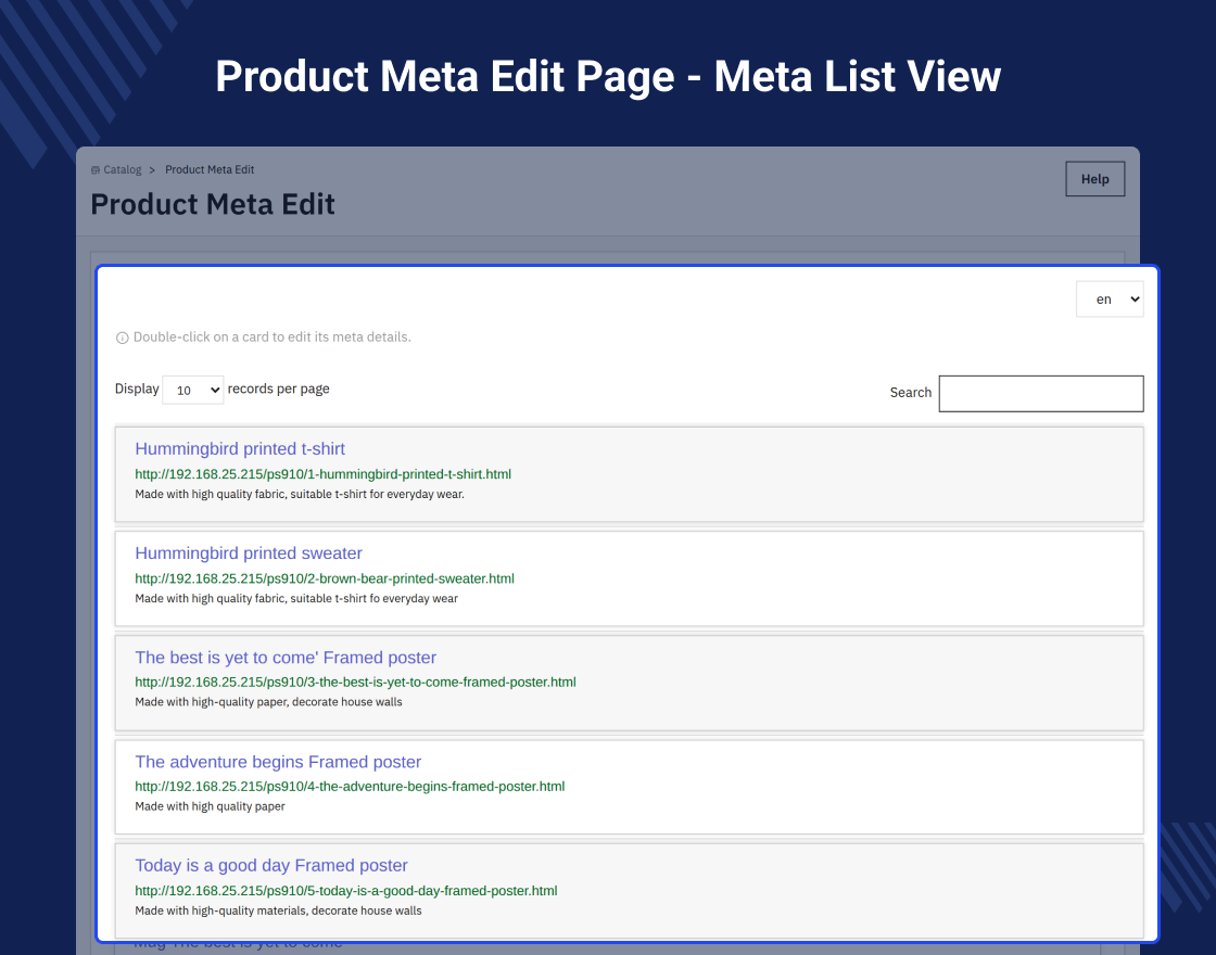 Prestashop Custom Product & Category Meta Details