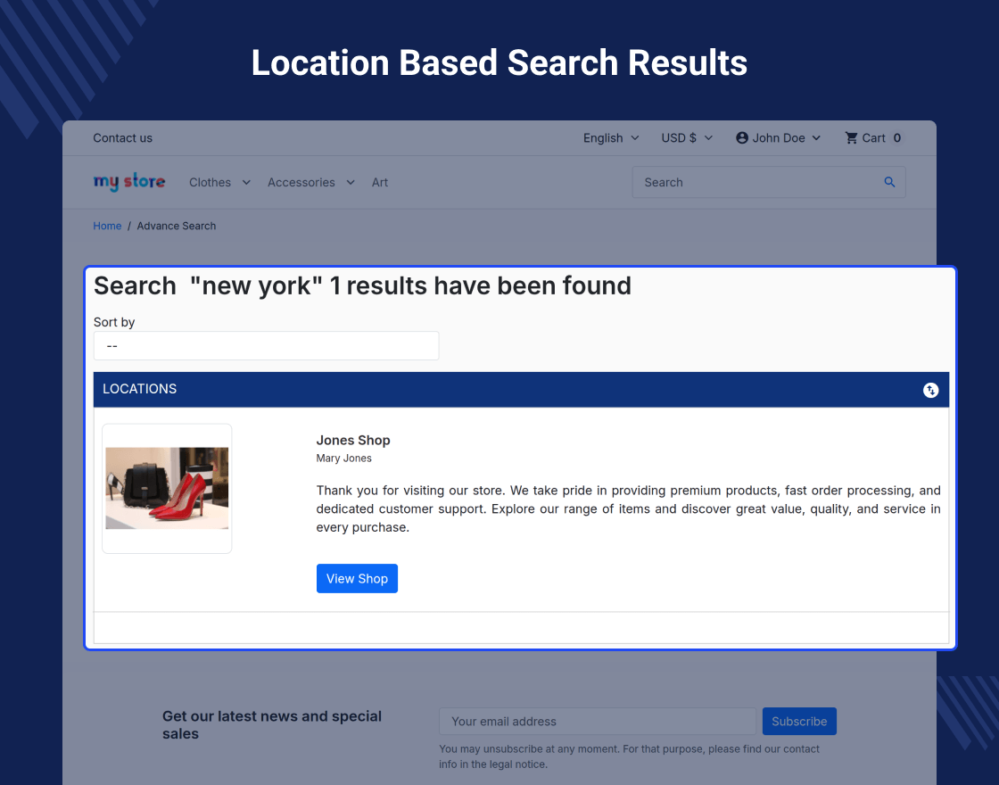 Prestashop Marketplace Advance Search Box