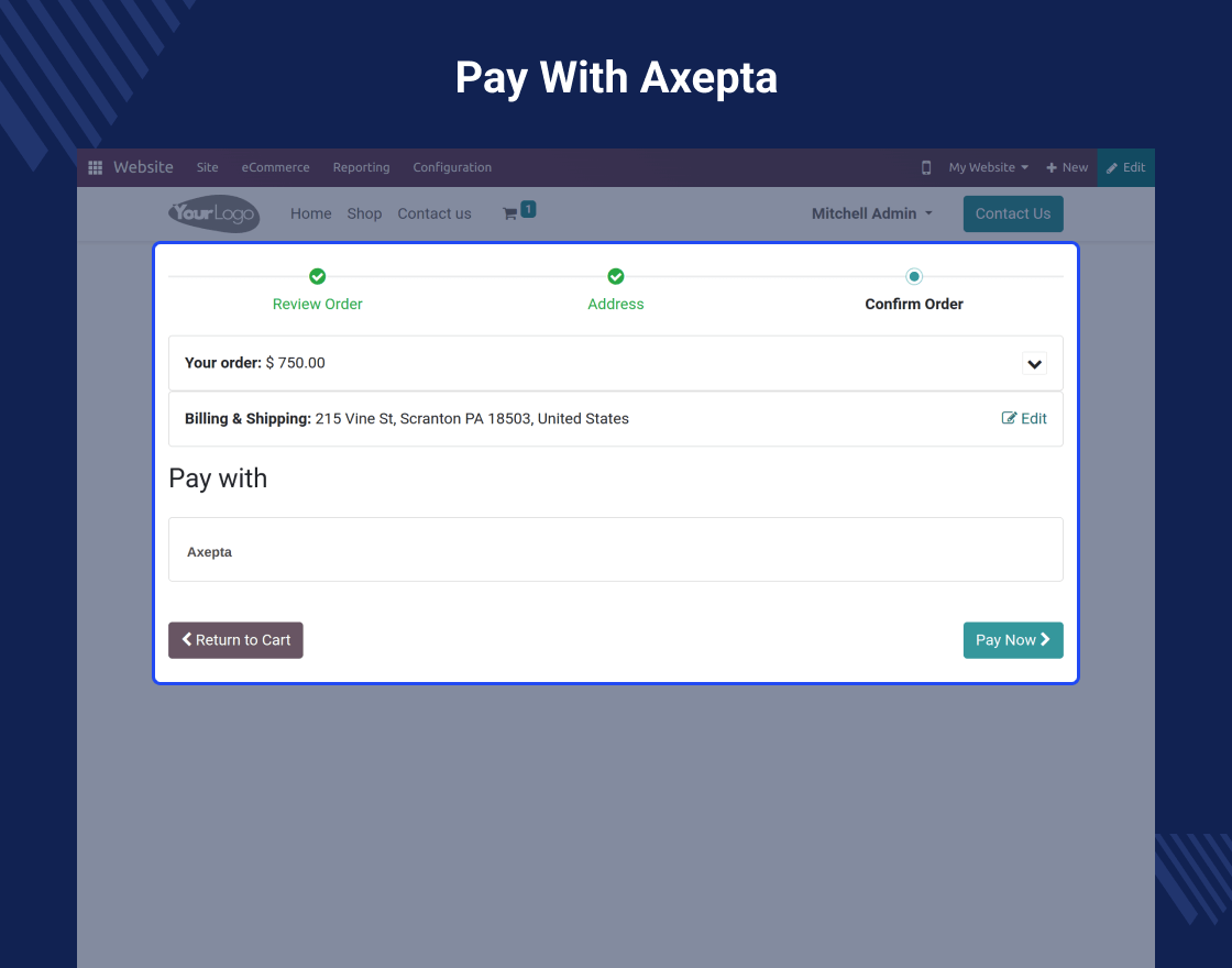 Odoo Website Axepta Payment Gateway