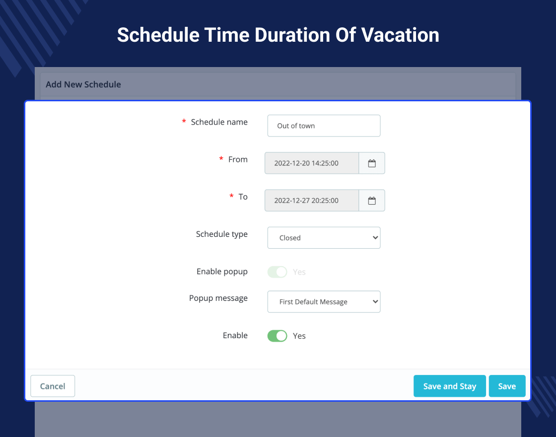 Prestashop Admin Vacation