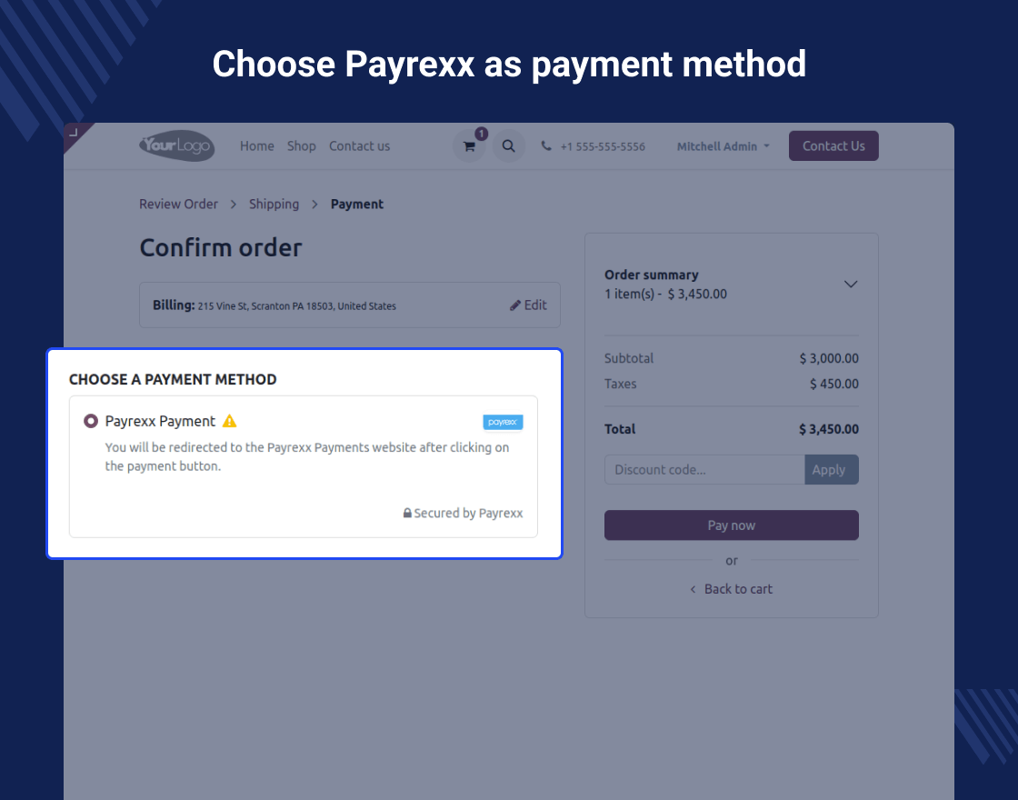 Odoo Payment Payrexx Recurring