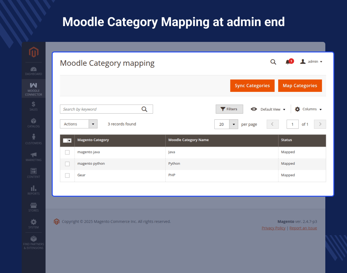 Moodle Connector for Magento 2