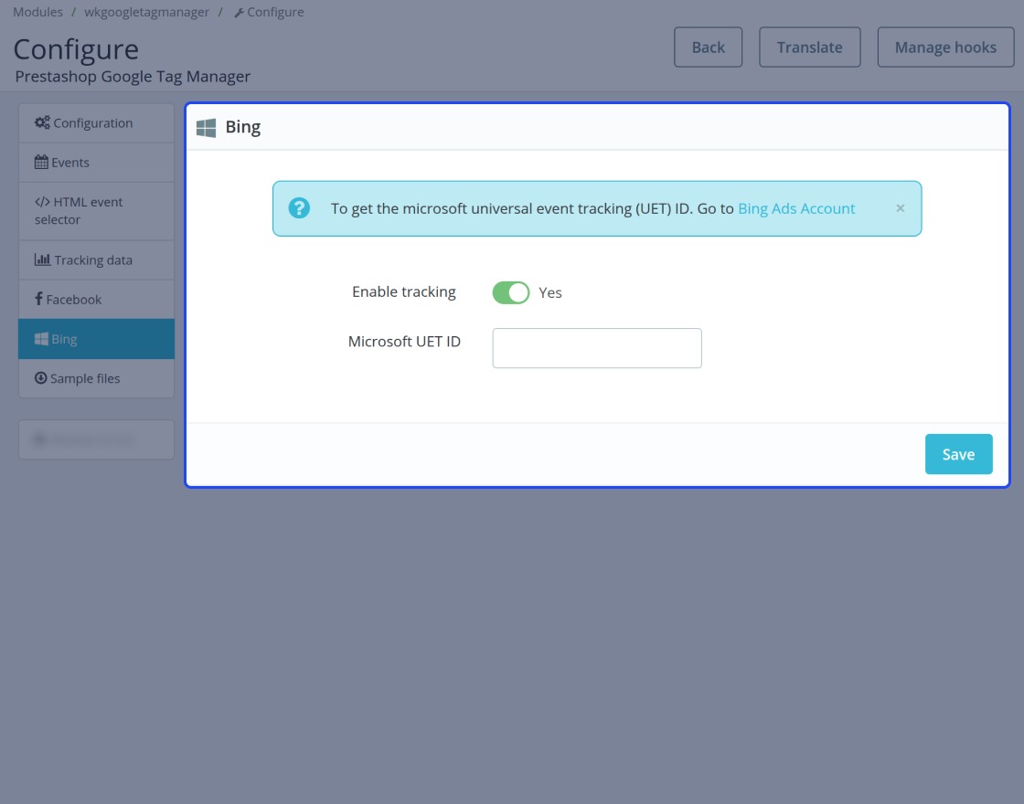 Prestashop Google Tag Manager