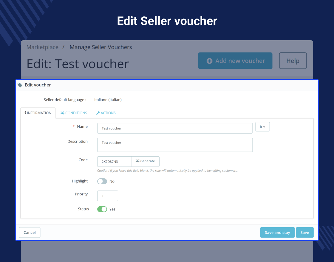 Prestashop Marketplace Seller Voucher