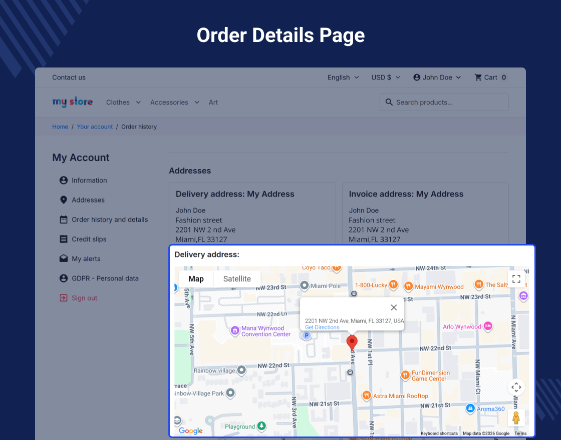 Prestashop Set Your Delivery Location