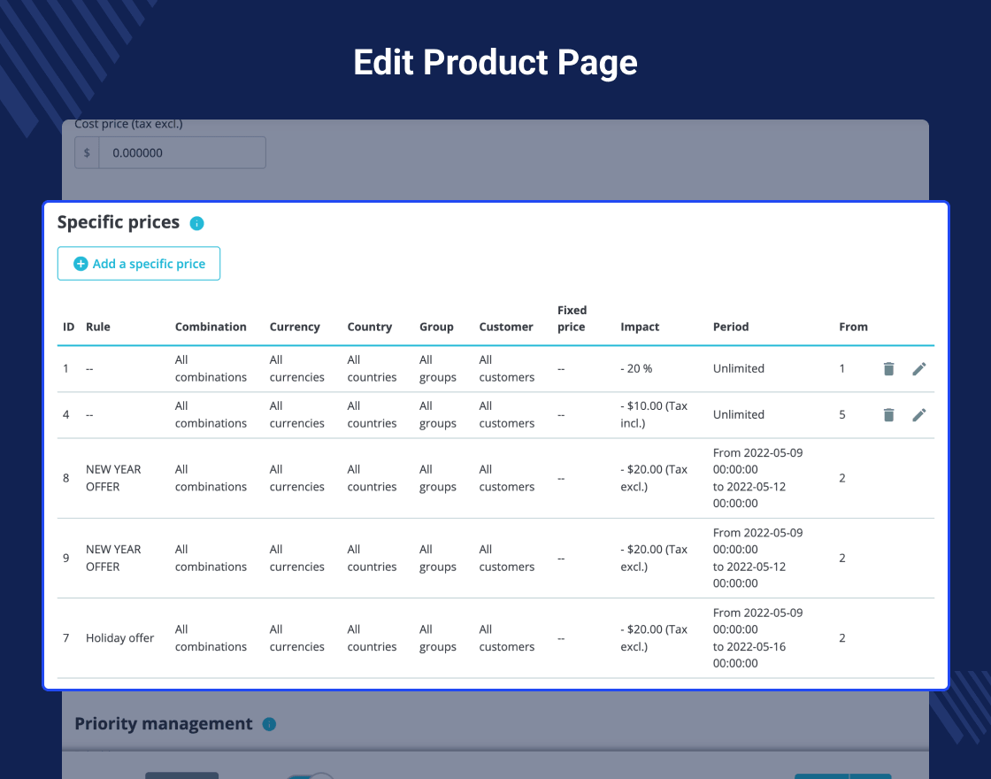 Prestashop Quantity Discount Block