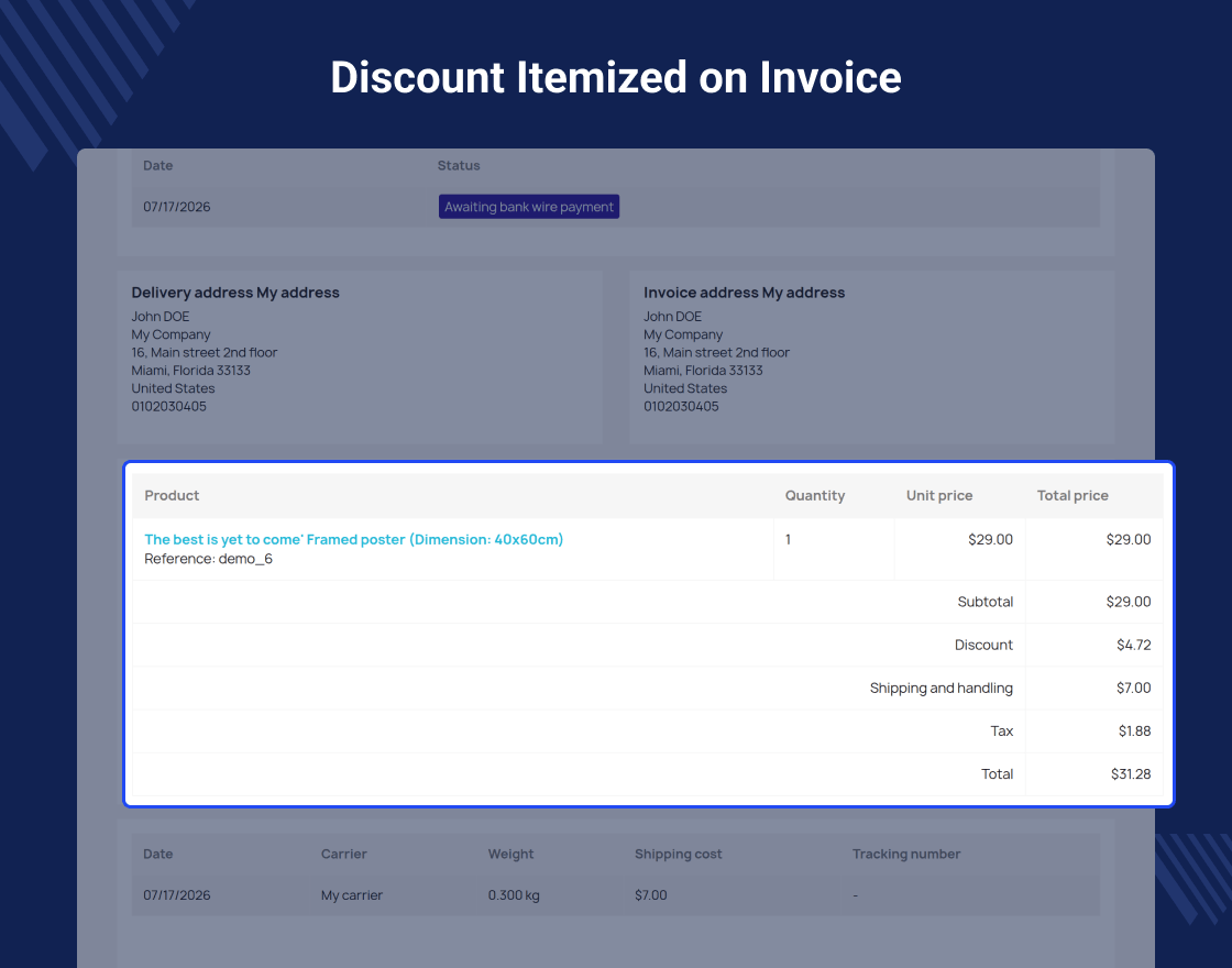 PrestaShop Payment Extra Fee/Discount