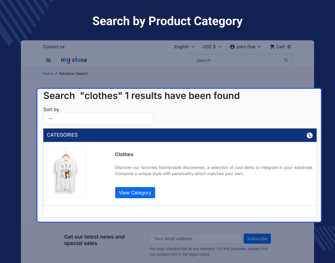 Prestashop Marketplace Advance Search Box