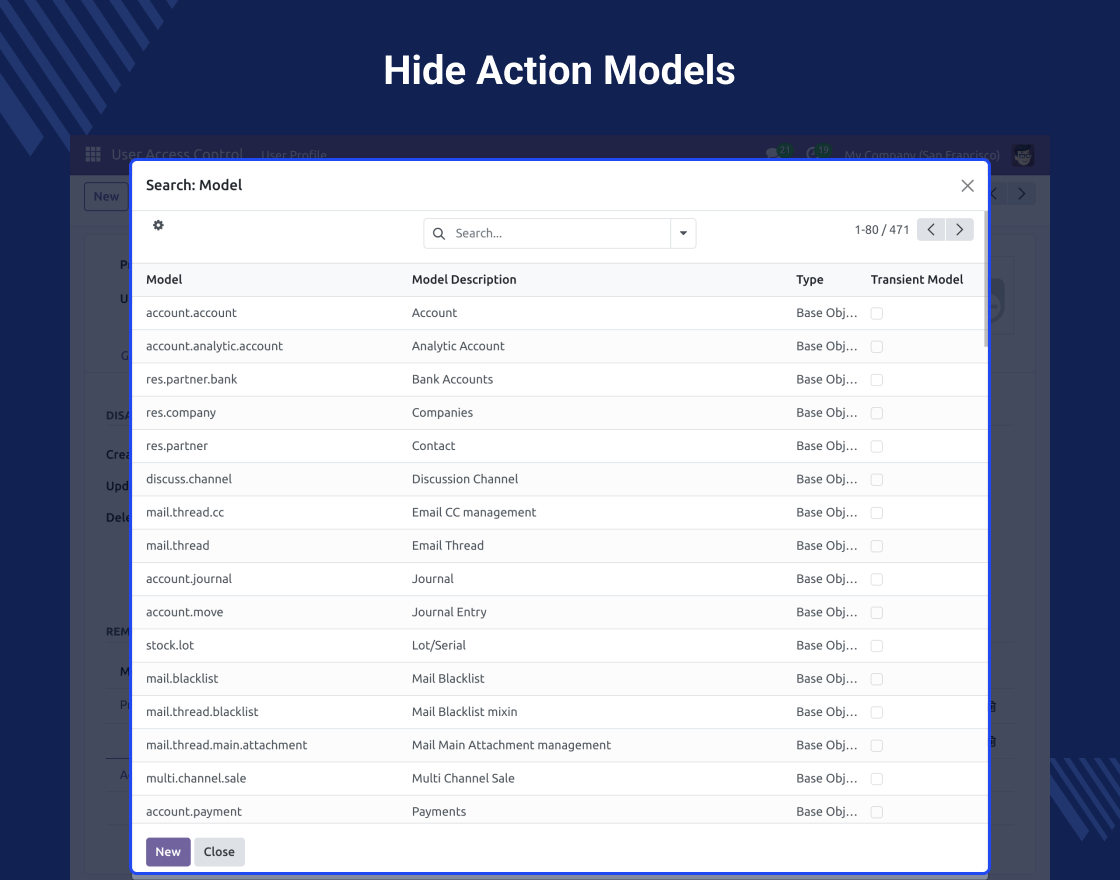 Odoo Access Control Management