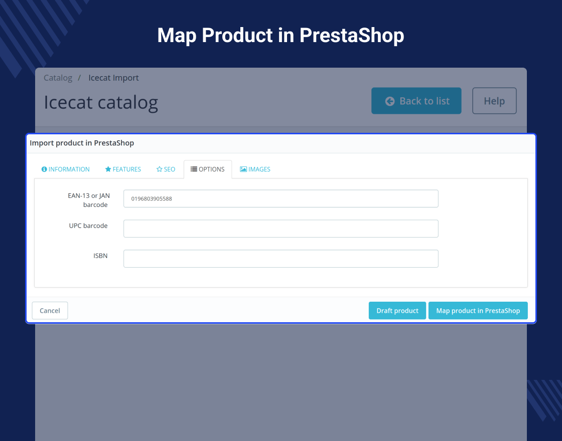 PrestaShop Icecat Catalog Management