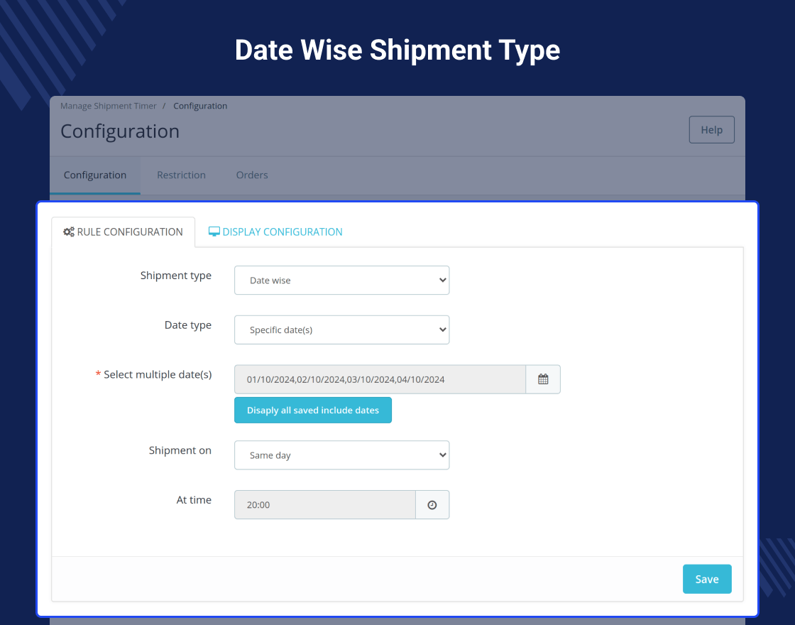 Prestashop Shipment Timer