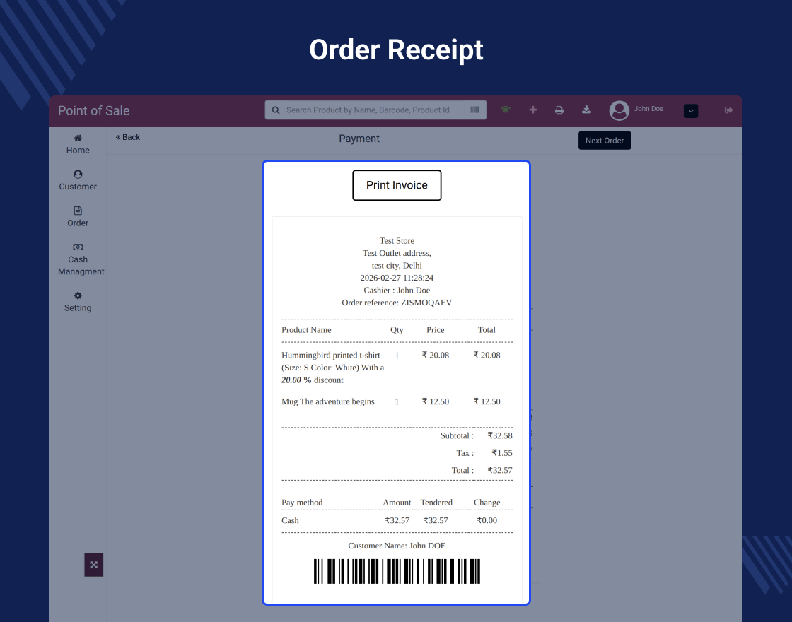 PrestaShop Point of Sale System (POS)