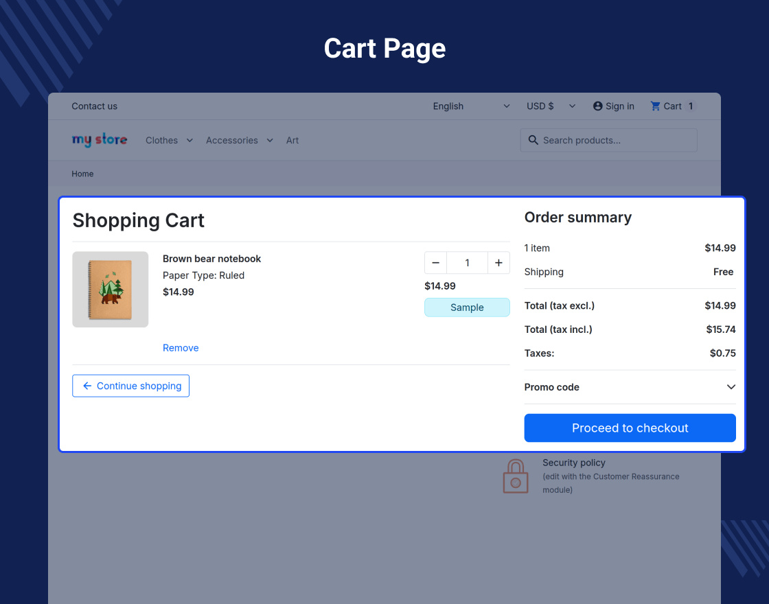 Prestashop Sample Product