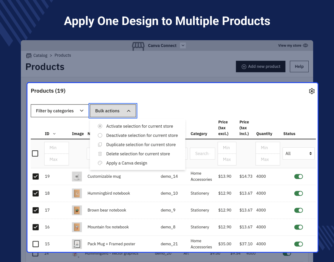 PrestaShop Canva Connect