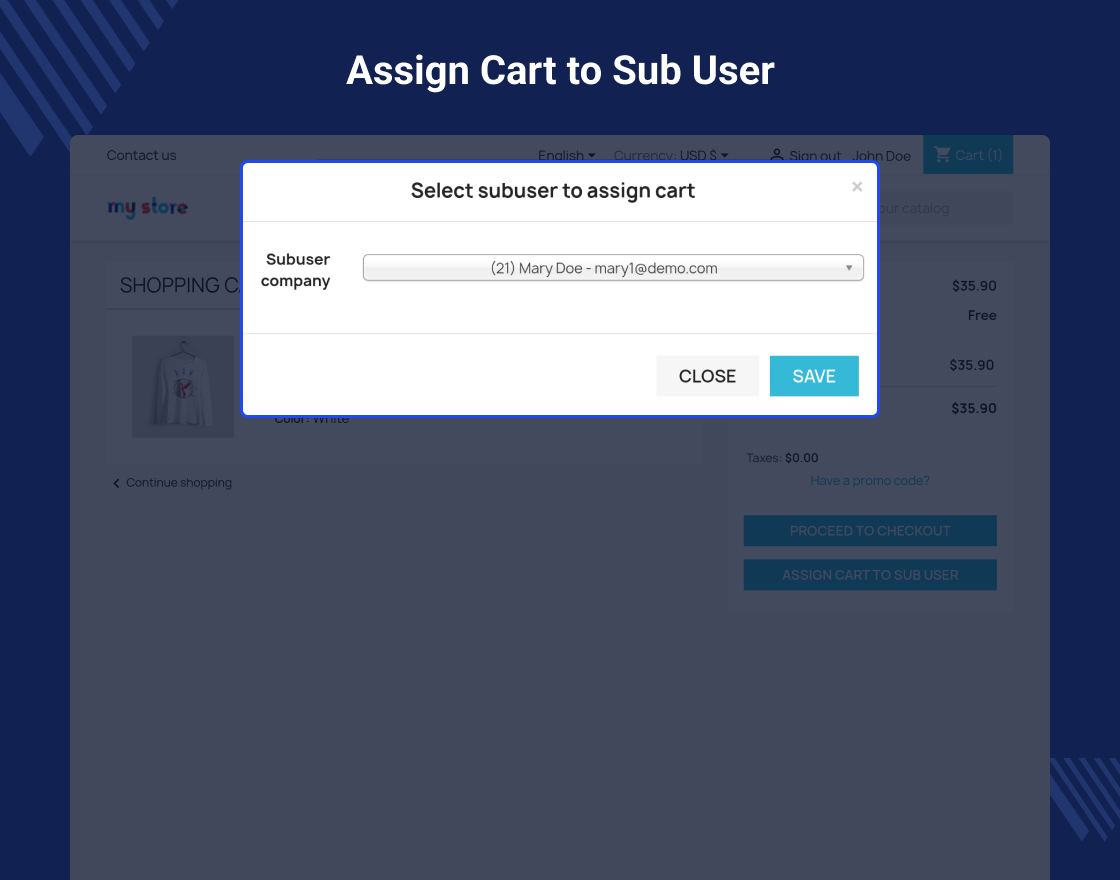 PrestaShop Add Sub-User Account for Buying