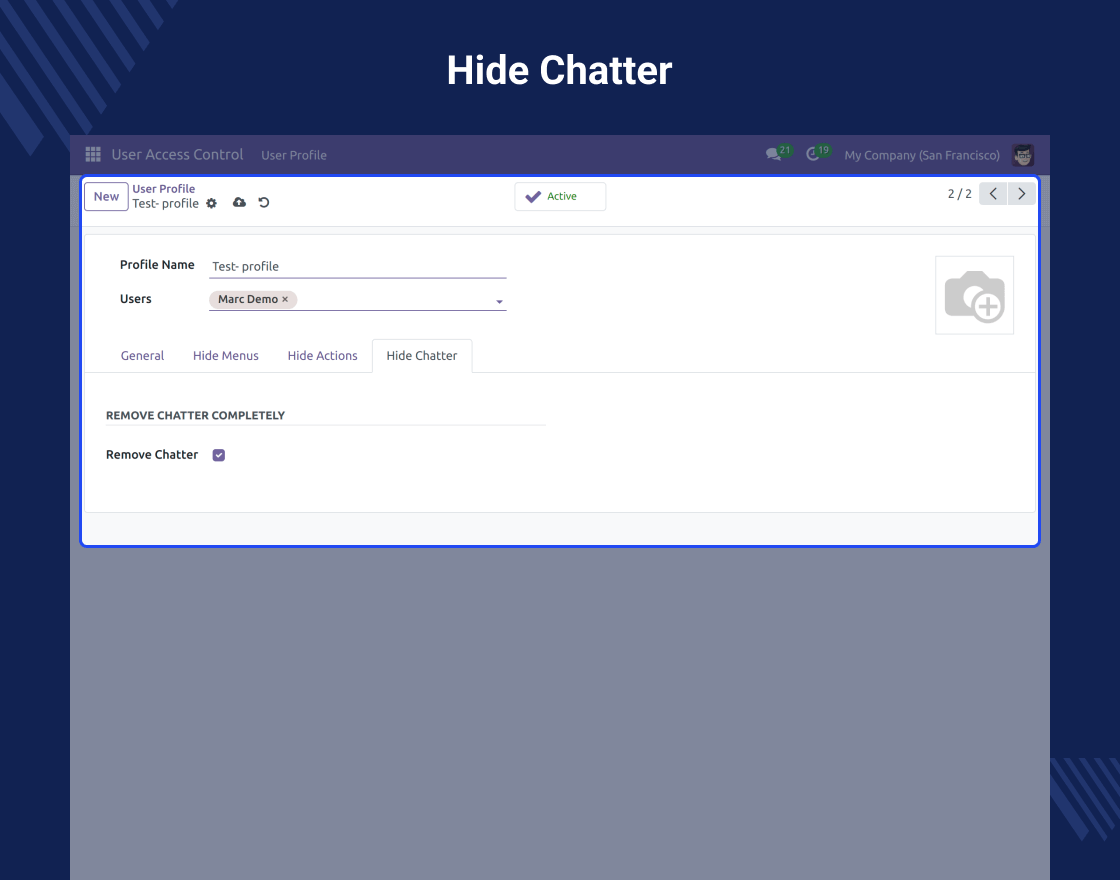 Odoo Access Control Management