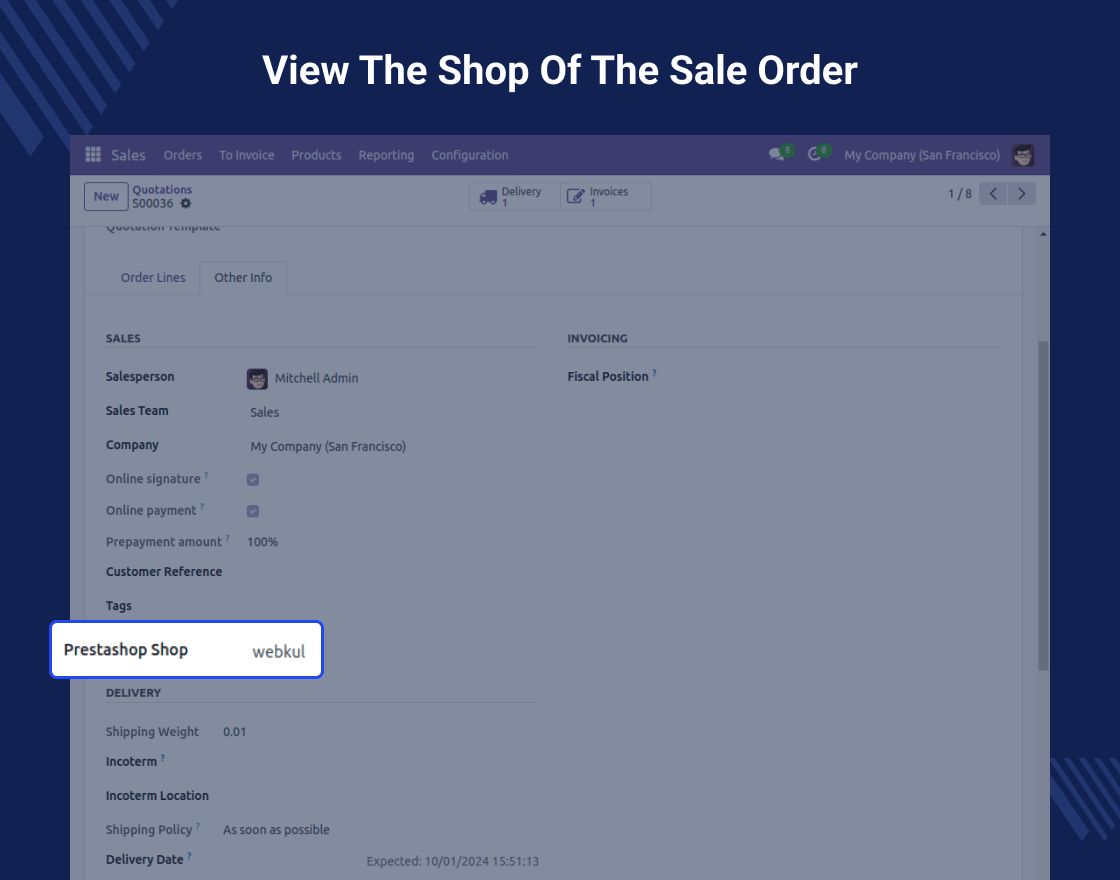 Prestashop Multishop Extension Odoo Connector 