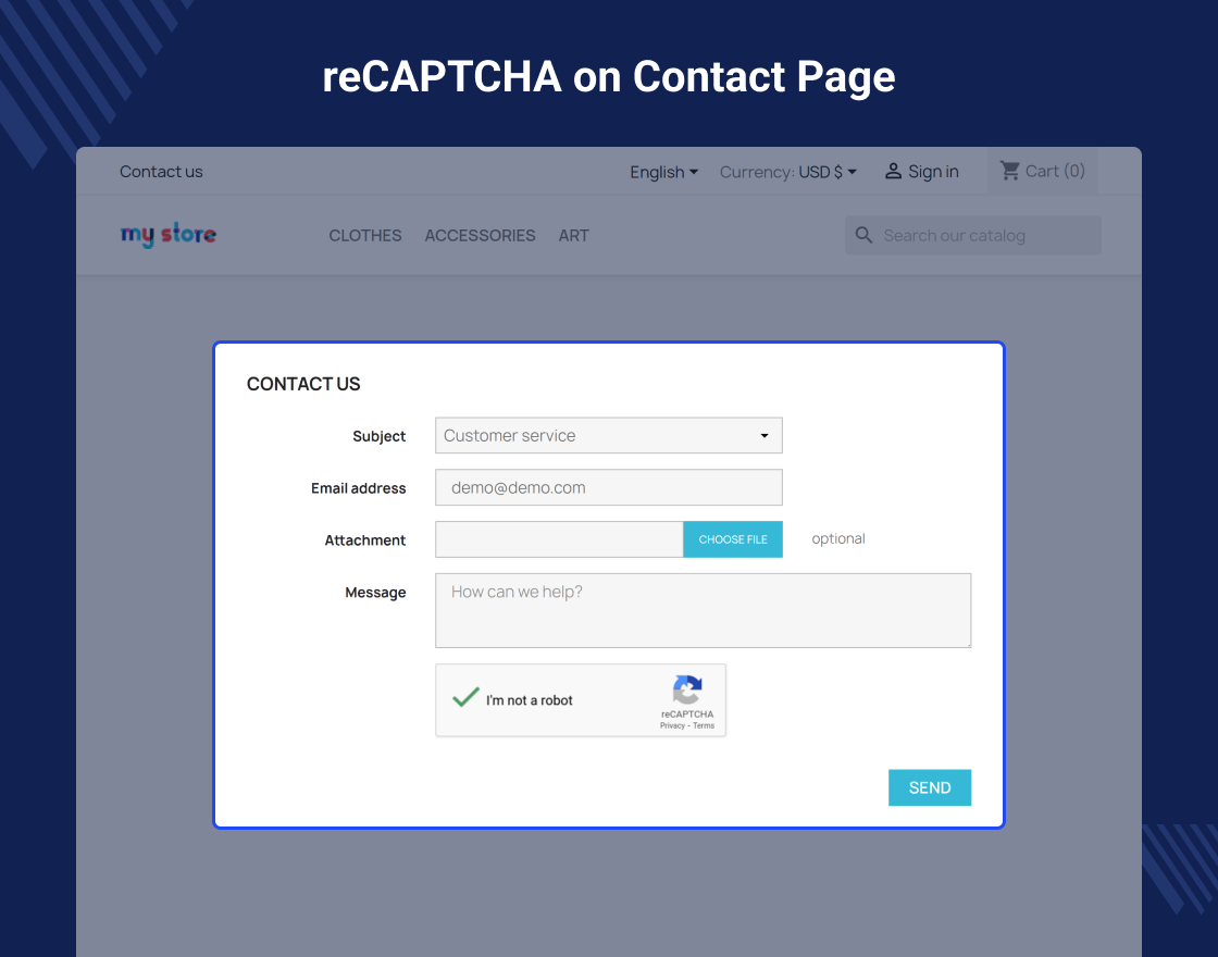 PrestaShop Google ReCaptcha