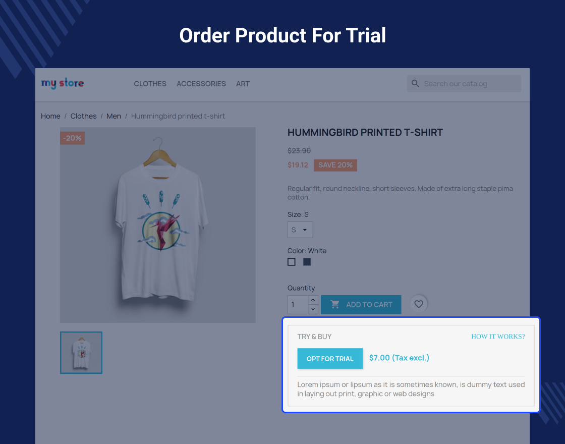 Prestashop Product Trial